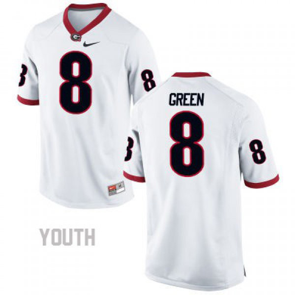 Youth Georgia Bulldogs A.J. Green Youth #8 College Jersey - White